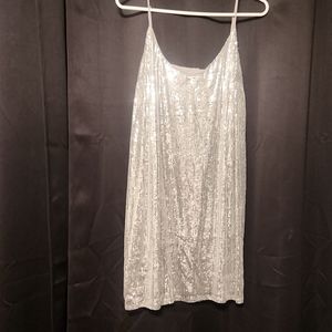 Silver sequins dress